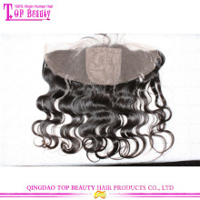 Unprocessed natural color brazilian lace frontal closure 13x4 silk body wave lace frontal